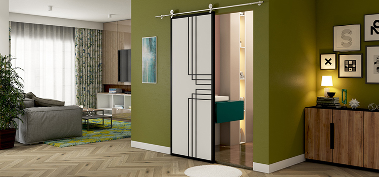 sliding bathroom door installation in Hidden Valley Lake